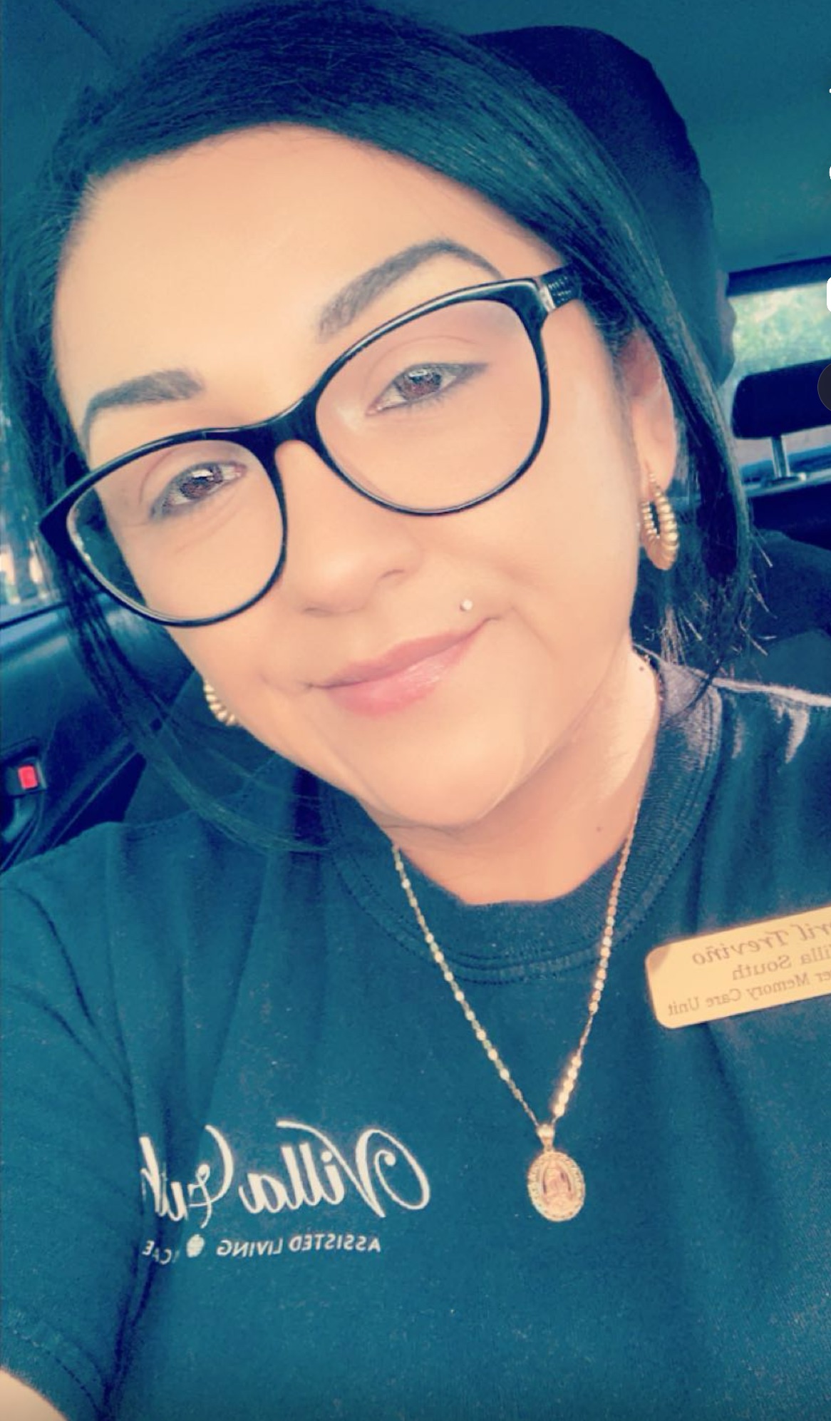 April memory care manager Lisa Garza, Unit Manager for Villa’s Assisted Living community
